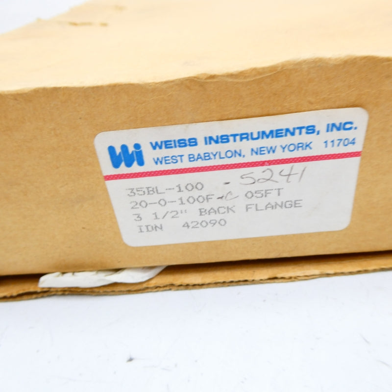 WEISS INSTRUMENTS 35BL-100 20-0-100'F 3-1/2" NSMP