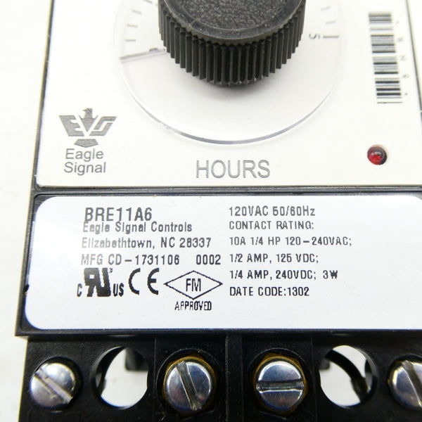 EAGLE SIGNAL BRE11A6 120VAC 10A 0-5HR NSMP