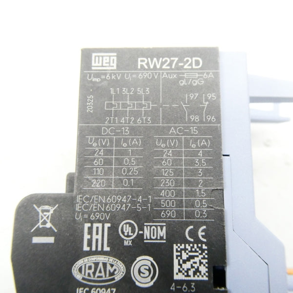 WEG RW27-2D3-D063 690V 4-6.3A NSMP