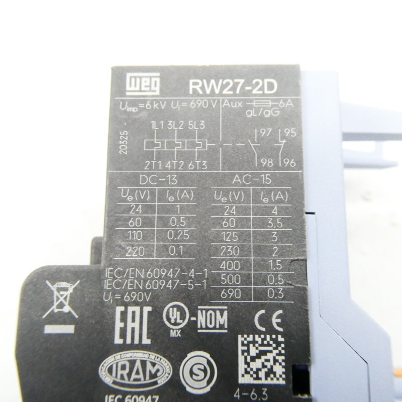 WEG RW27-2D3-D063 690V 4-6.3A NSMP