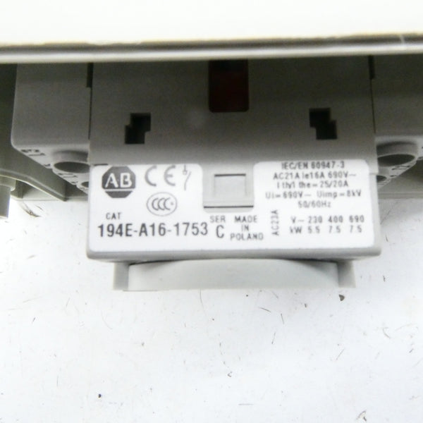 ALLEN BRADLEY 194E-Y16-1753-4N SER. C 690V 21A (BR/WH) NSMP