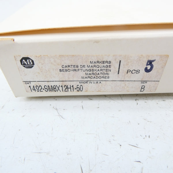 ALLEN BRADLEY 1492-SM8X12H1-50 SER. B (PKG OF 5) (WH) NSMP