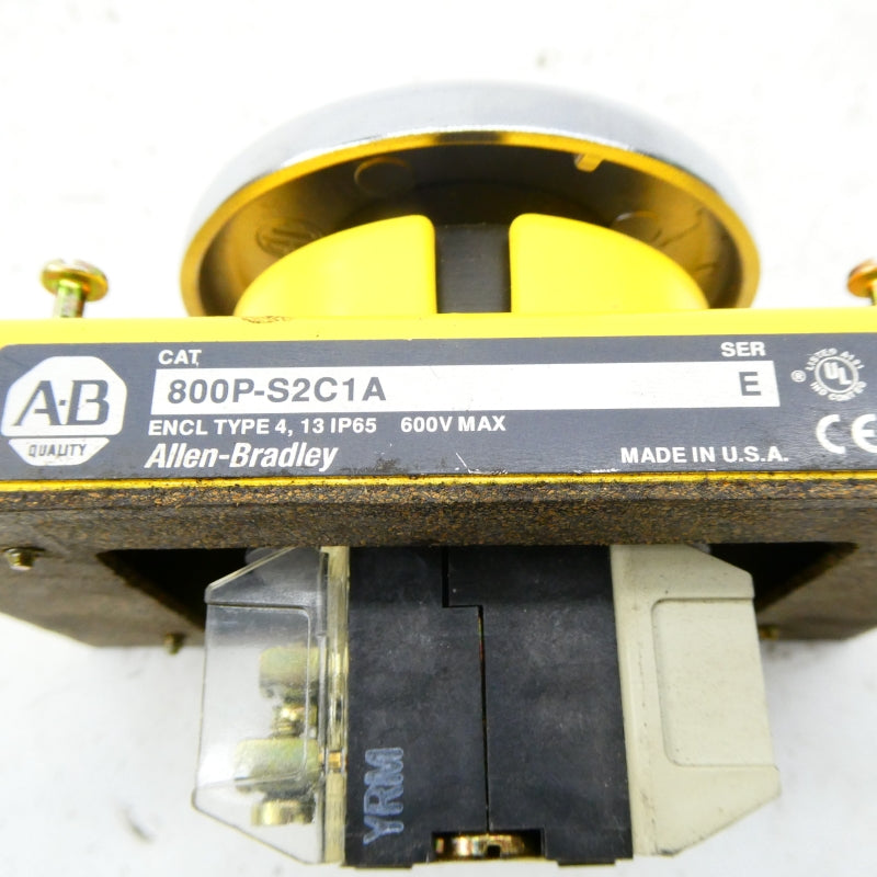ALLEN BRADLEY 800P-S2C1A SER. E 600V NSNP