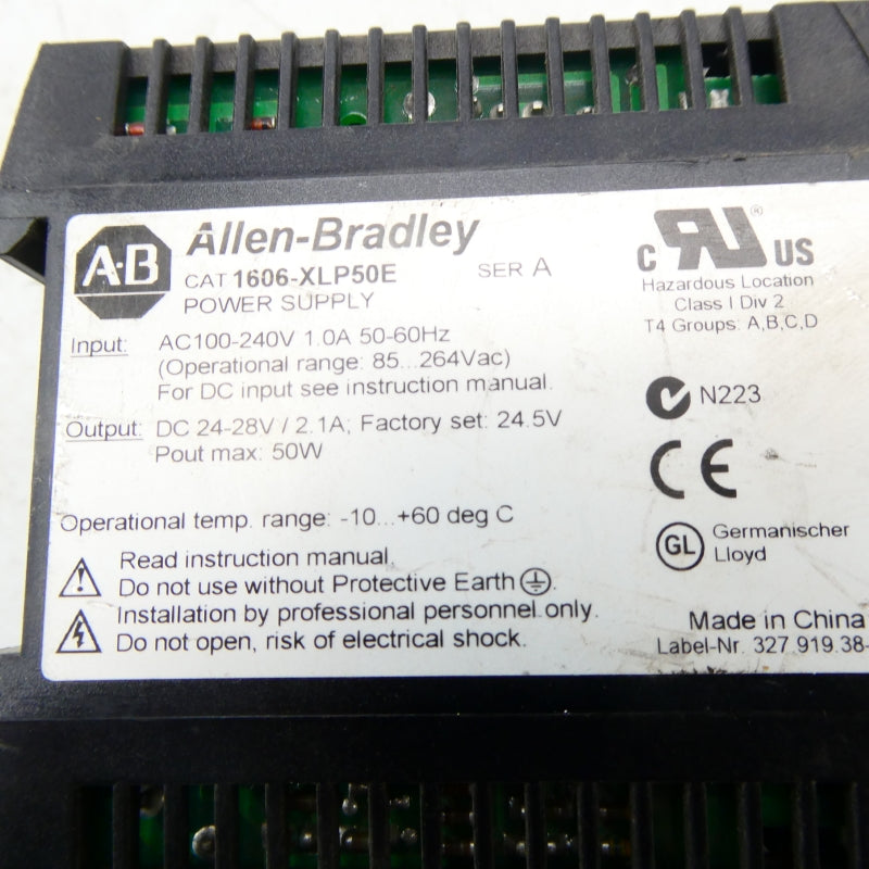 ALLEN BRADLEY 1606-XLP50E SER. A 100-240VAC 1.0A NSNP