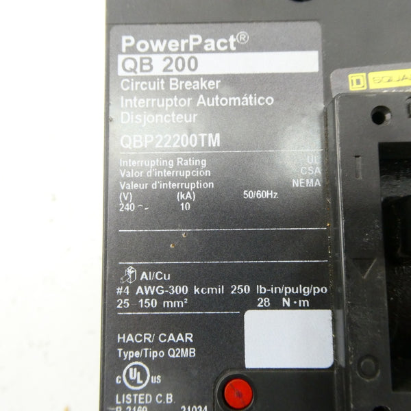 SQUARE D QBP22200TM 240V 200A NSNP