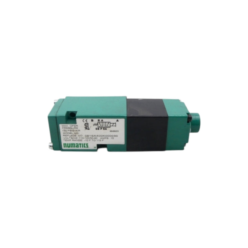 NUMATICS 081SA400K000030 110-120V .15A 150PSI (AS PICTURED) NSNP