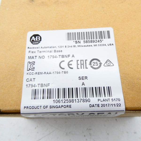 ALLEN BRADLEY 1794-TBNF SER. A DATE: 2017 NSFS