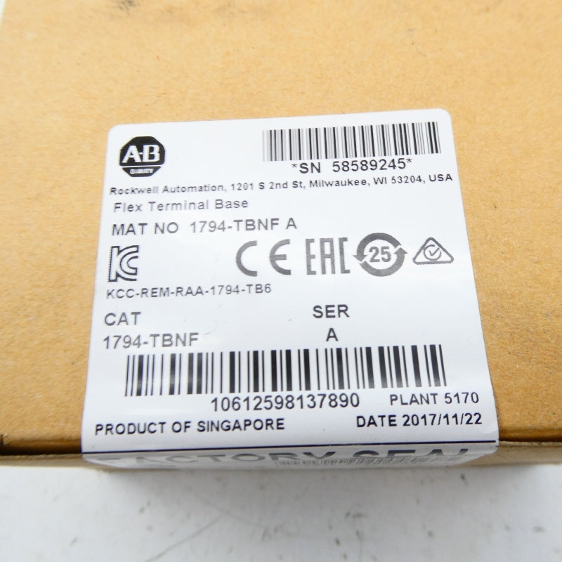 ALLEN BRADLEY 1794-TBNF SER. A DATE: 2017 NSFS