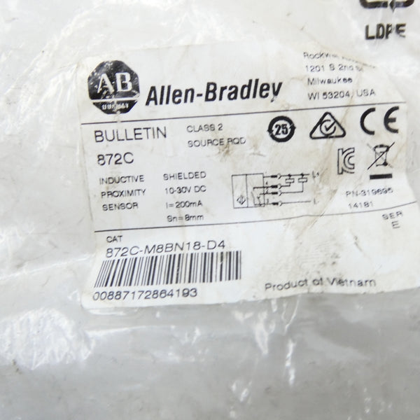 ALLEN BRADLEY 872C-M8BN18-D4 SER. E 10-30VDC NSMP