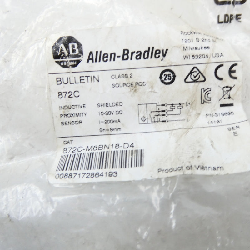 ALLEN BRADLEY 872C-M8BN18-D4 SER. E 10-30VDC NSMP