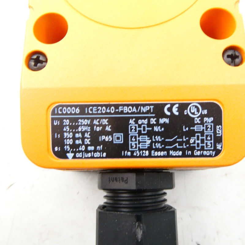 IFM EFECTOR IC0006 ICE2040-FBOA/NPT 20-250VAC/DC NSMP