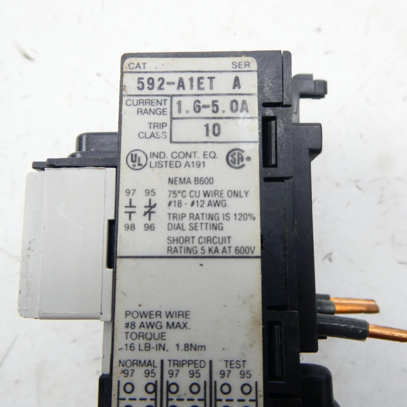 ALLEN BRADLEY 592-A1ET SER. A 1.6-5A NSNP