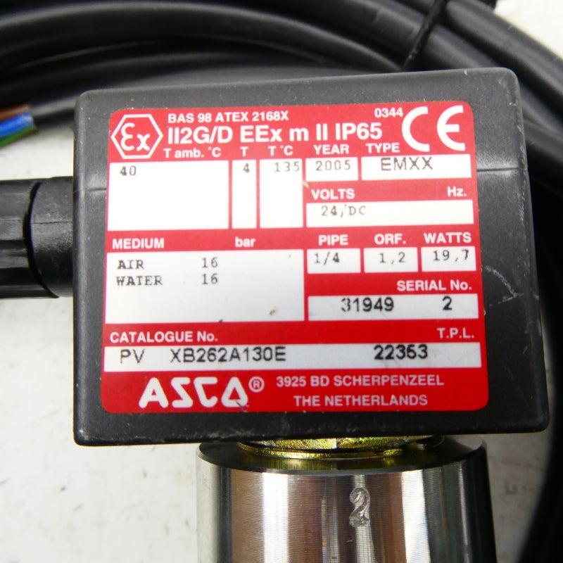 ASCO PVXB262A130E 22353 24VDC 16PSI 1/4" NSNP