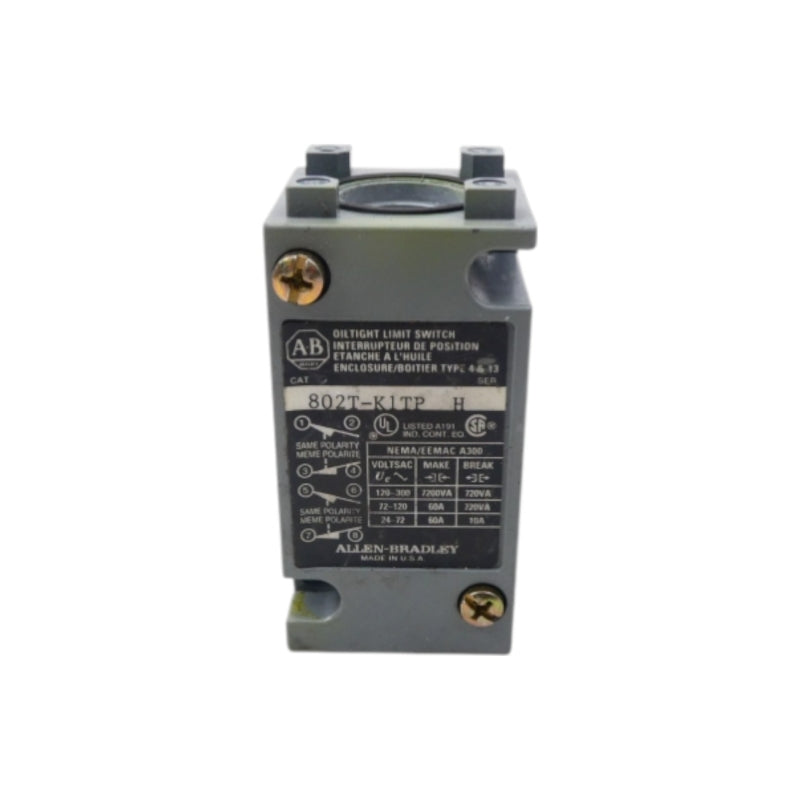 ALLEN BRADLEY 802T-K1TP SER. H 120-300V (AS PICTURED) NSNP