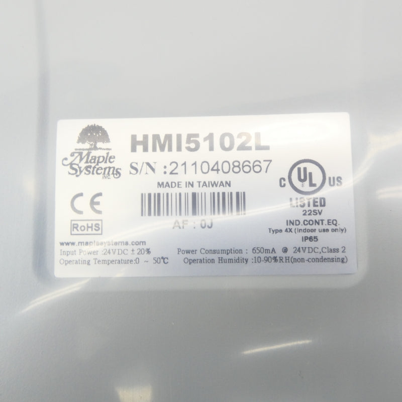 MAPLE SYSTEMS HMI5102L 24VDC NSMP
