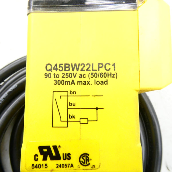 BANNER ENGINEERING Q45BW22LPC1 54015 90-250VAC NSMP