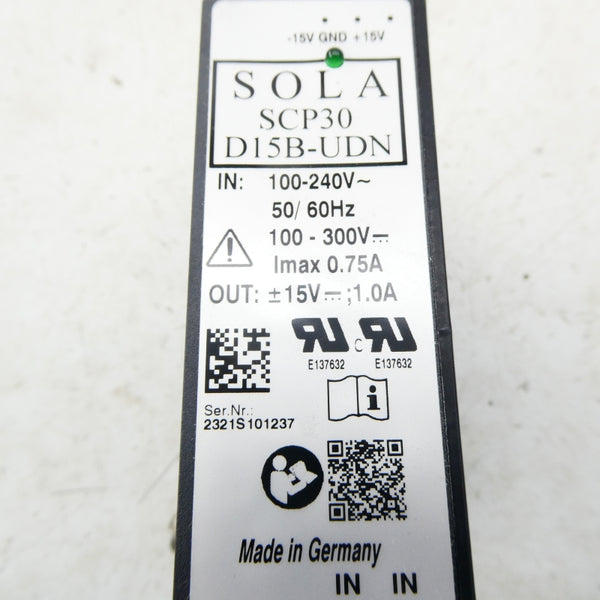 SOLA SCP30D15B-UDN 100-240V 0.75A NSNP