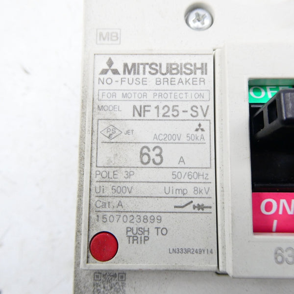 MITSUBISHI NF125-SV3P63A 600V 63A NSMP
