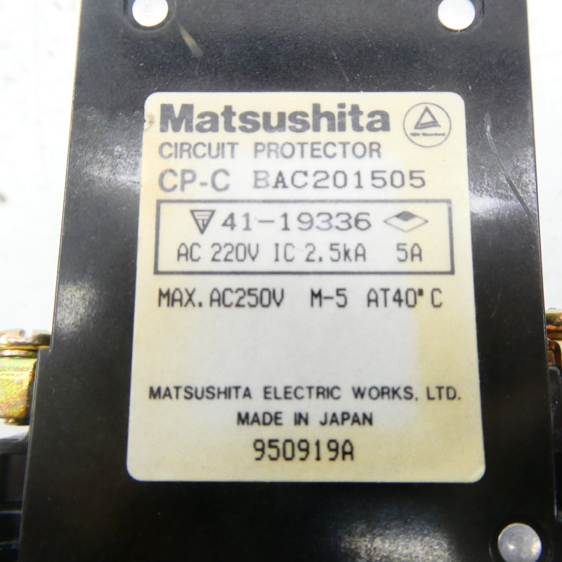 MATUSHITA CP-CBAC201505 220VAC 5A NSNP