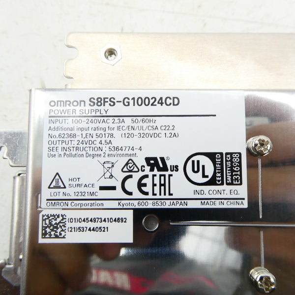 OMRON S8FS-G10024CD 100-240VAC 2.3A NSMP