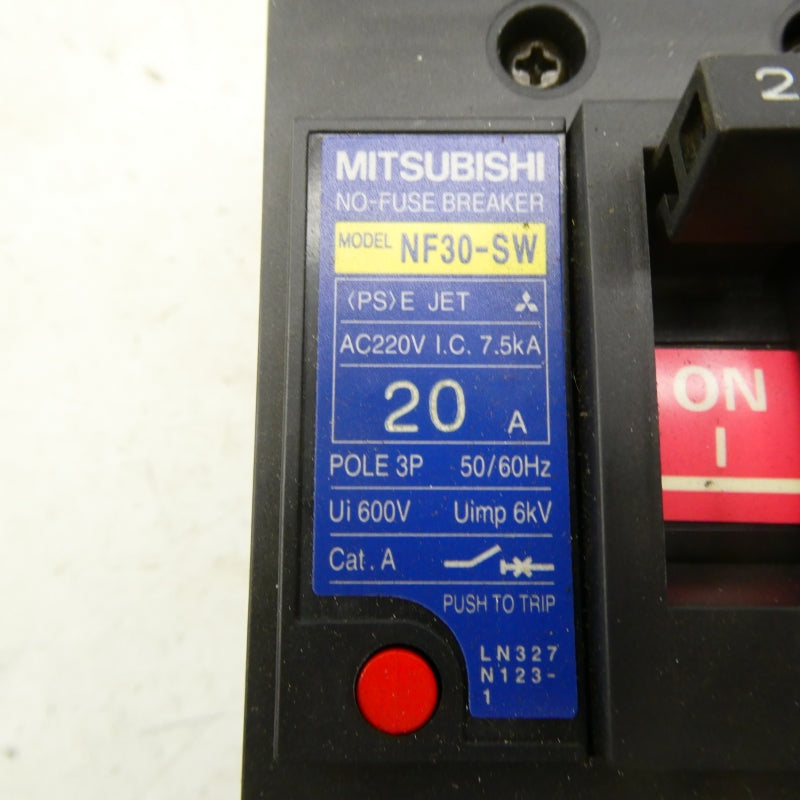 MITSUBISHI NF30-SW-3P-20A 600VAC 20A NSMP