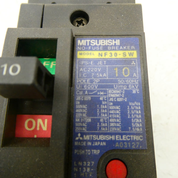 MITSUBISHI NF30-SW-2P-10A 600V 10A NSMP