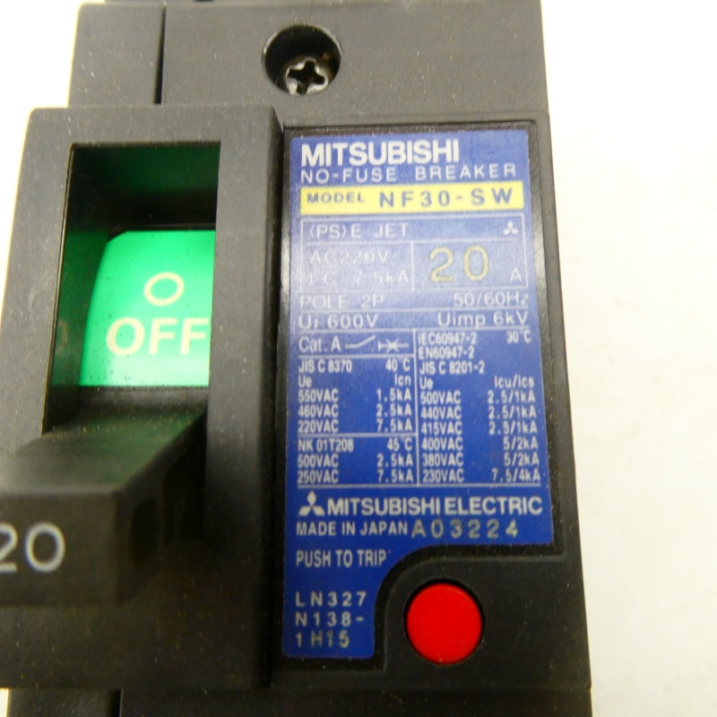 MITSUBISHI NF30-SW-2P-20A 600V 20A NSMP