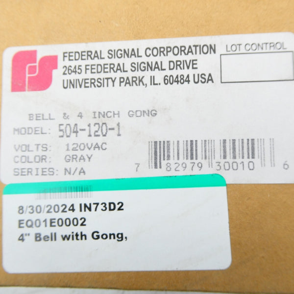 FEDERAL SIGNAL 504-120-1 120VAC NSMP