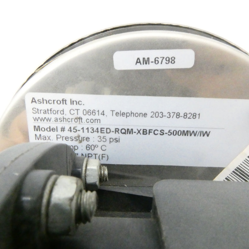 ASHCROFT 45-1134ED-RQM-XBFCS-500MW/IW 35PSI NSNP