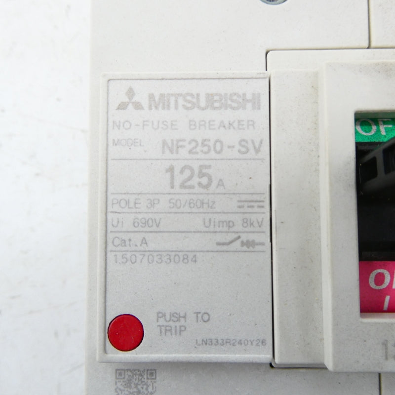 MITSUBISHI NF250-SV-3P-125A 690V 125A NSMP