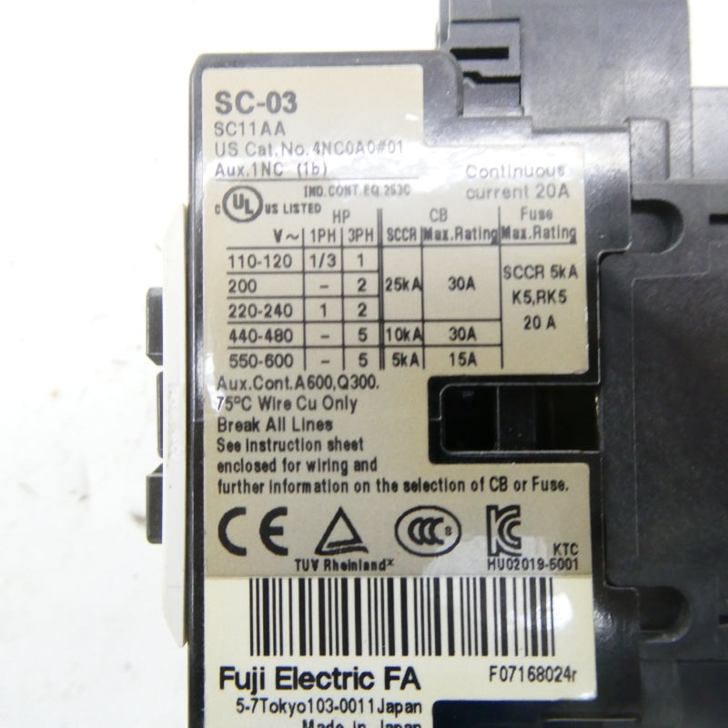 FUJI ELECTRIC 4NC0A0B01 200-220V NSNP