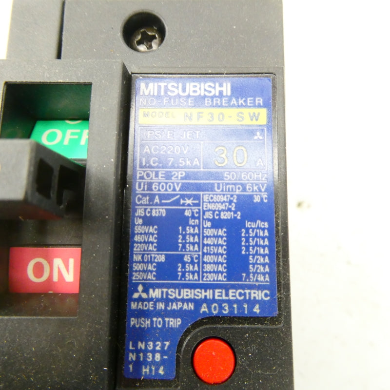 MITSUBISHI NF30-SW-2P-30A 600V 30A NSMP