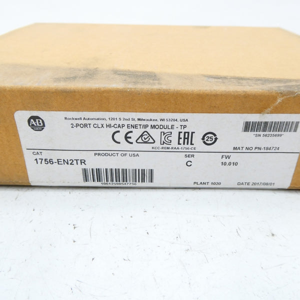 ALLEN BRADLEY 1756-EN2TR SER. C F/W 10.010 DATE: 2017 NSFS