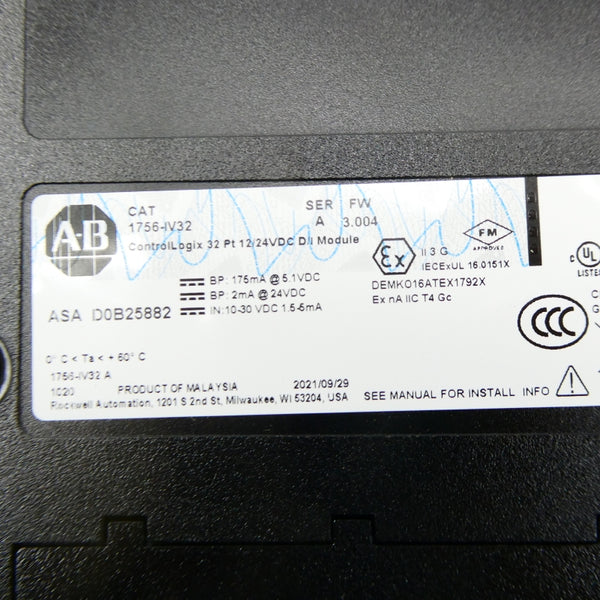 ALLEN BRADLEY 1756-IV32 SER. D F/W 3.004 24VDC NSNP
