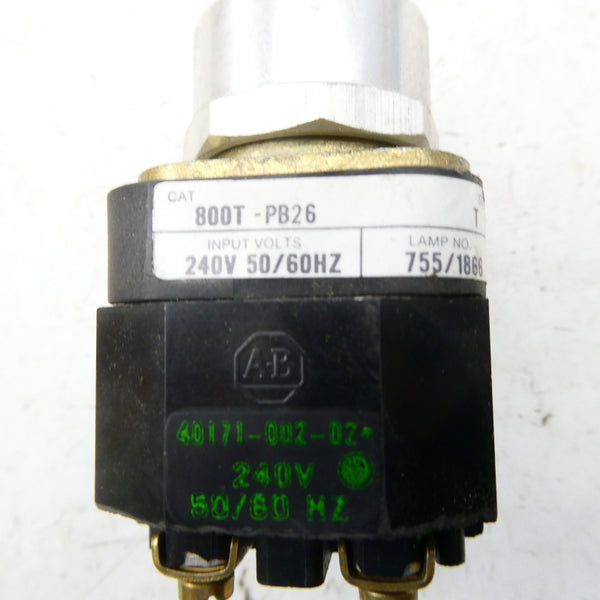 ALLEN BRADLEY 800T-PB26 SER. T 240V (NO BULB) NSNP