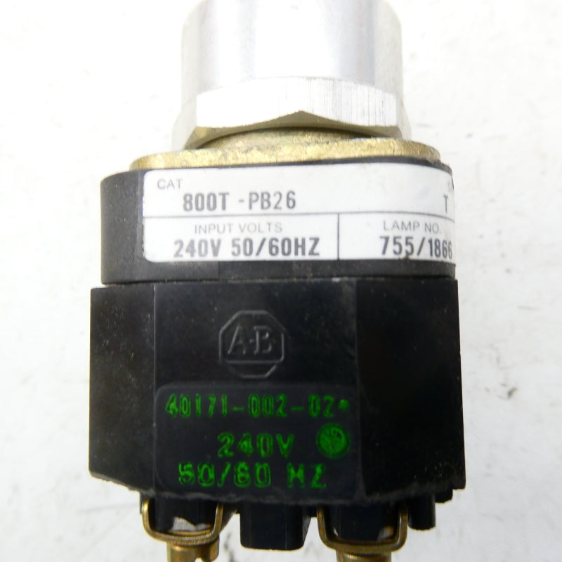 ALLEN BRADLEY 800T-PB26 SER. T 240V (NO BULB) NSNP