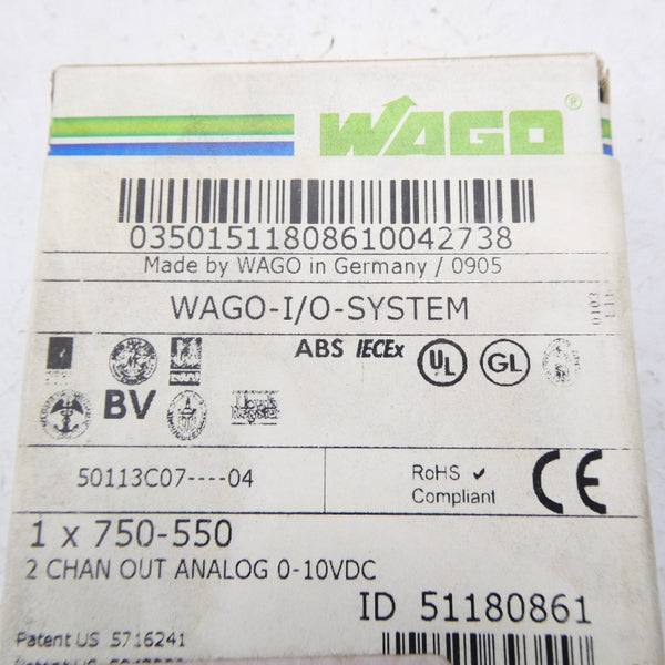 WAGO 750-550 0-10VDC NSFS