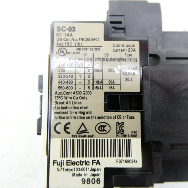 FUJI ELECTRIC 4NC0A0B01 200-220V NSMP