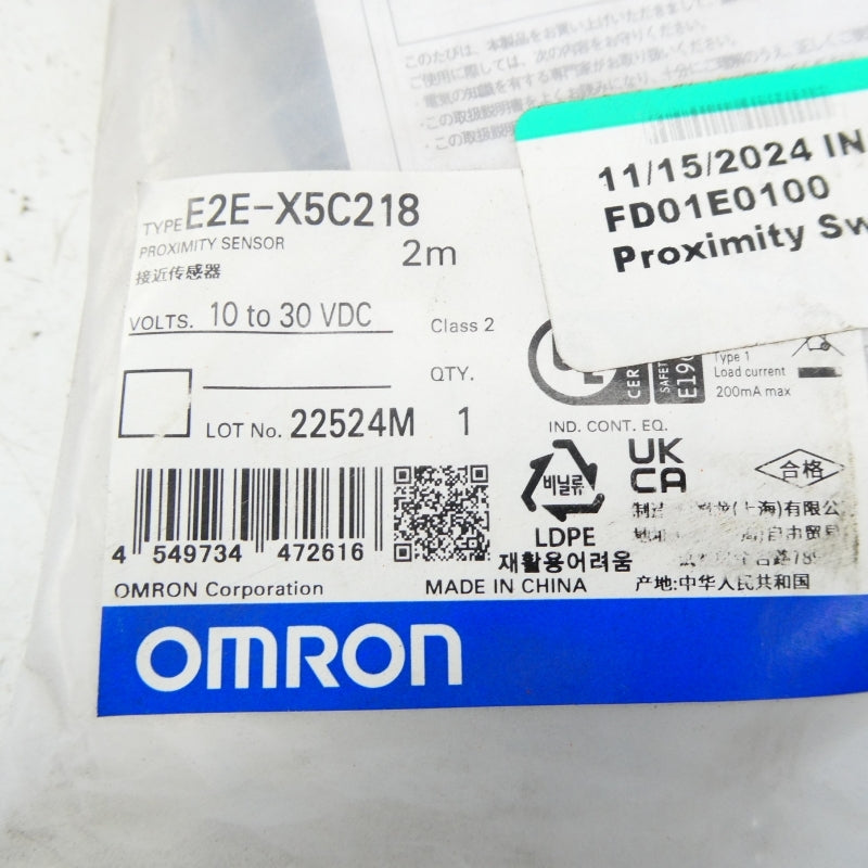 OMRON E2E-X5C218 10-30VDC 2M NSMP