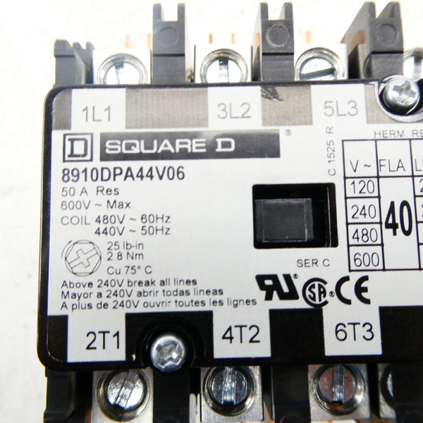 SQUARE D 8910DPA44V06 SER. C 440/480V 50A NSNP