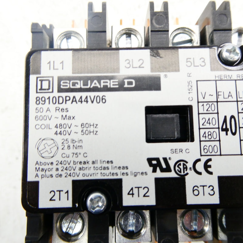 SQUARE D 8910DPA44V06 SER. C 440/480V 50A NSNP
