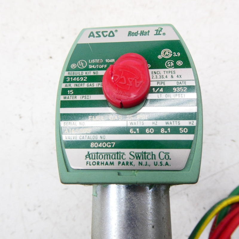 ASCO 8040G7 110/120V 15PSI 1/4" NSMP