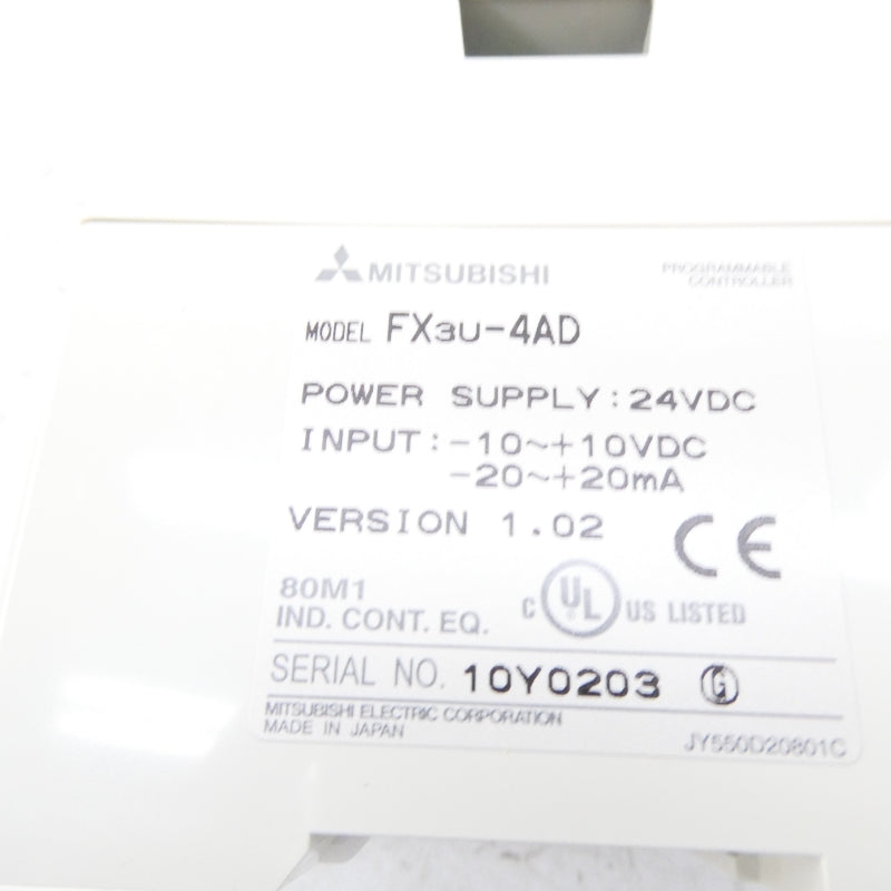 MITSUBISHI FX3U-4AD 24VDC NSMP