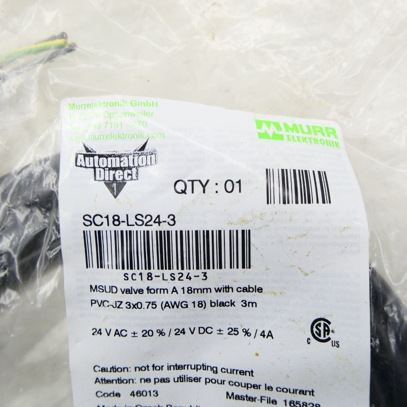 MURR ELEKTRONIK SC18-LS24-3 24VAC/DC 4A NSMP