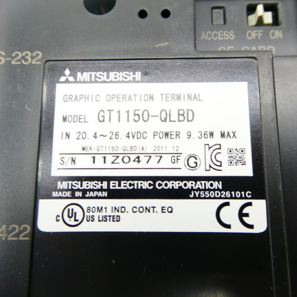 MITSUBISHI GT1150-QLBD 26.4VDC NSMP