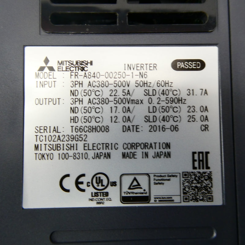 MITSUBISHI FR-A840-00250-1-N6 380-500VAC 22.5/31.7A NSMP