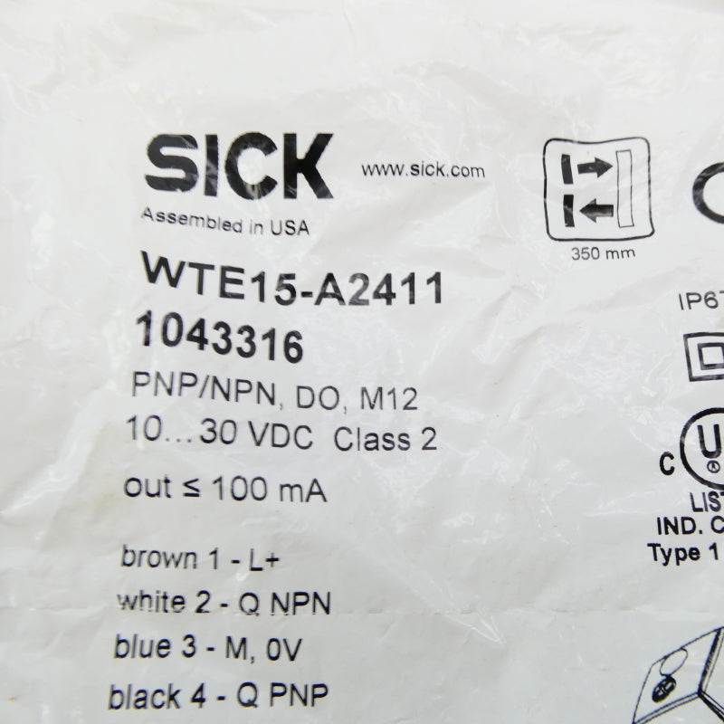 SICK WTE15-A2411 1043316 10-30VDC NSMP