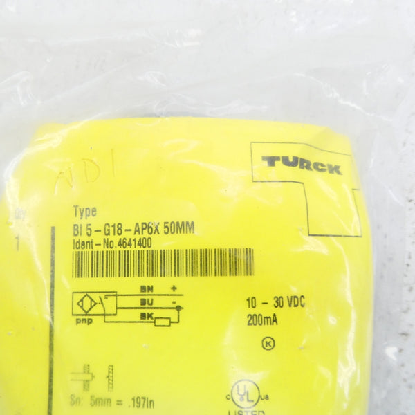 TURCK BI5-G18-AP6X50MM 4641400 10-30VDC NSMP