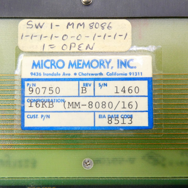 MICRO MEMORY 90750 REV. B NSNP