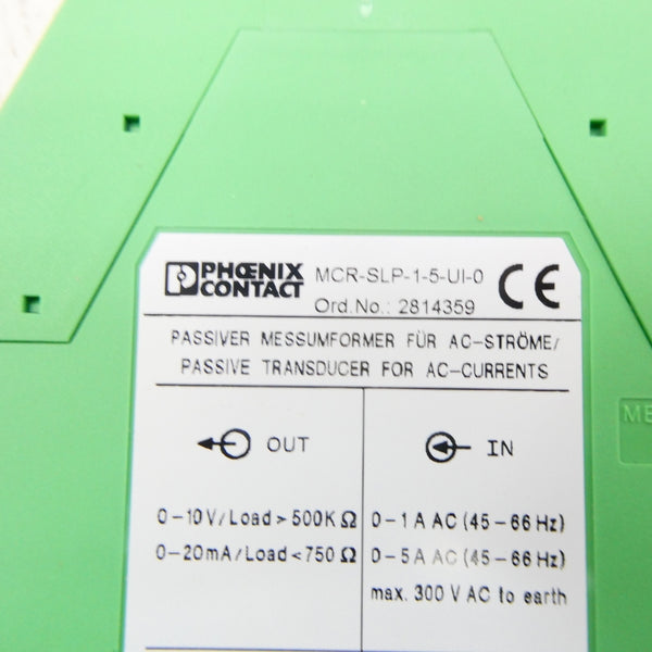 PHOENIX CONTACT MCR-SLP-1-5-UI-0 2814359 300VAC NSMP